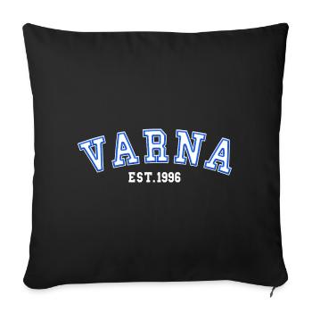 Varna Est. 1996 - Sofa pillowcase 17,3'' x 17,3'' (45 x 45 cm) - black - Front