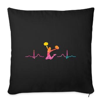 Cheerleader Cheer Mom Cheerleading - Sofa pillowcase 17,3'' x 17,3'' (45 x 45 cm) - black - Front