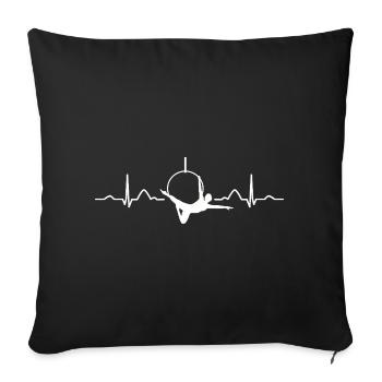 Aerialist Heartbeat Aerial Ring Lyra Air Ring - Sofa pillowcase 17,3'' x 17,3'' (45 x 45 cm) - black - Front