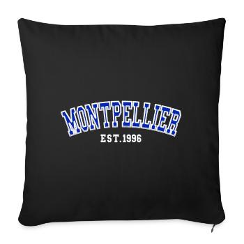 Montpellier Est. 1996 - Sofa pillowcase 17,3'' x 17,3'' (45 x 45 cm) - black - Front