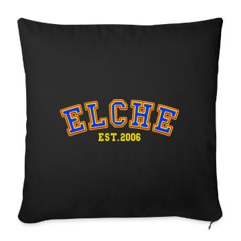 Elche Est. 2006 - Sofa pillowcase 17,3'' x 17,3'' (45 x 45 cm) - black - Front