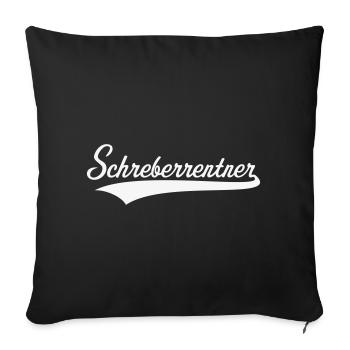 Schreberrentner (Rentner / Schrebergärtner / W) - Sofakissenbezug 45 x 45 cm - Schwarz - Vorne