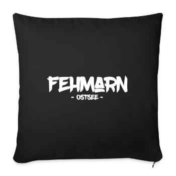 Fehmarn - Ostsee - Insel - Strand - Sommer - Sonne - Sofakissenbezug 45 x 45 cm - Schwarz - Vorne