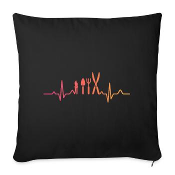 Sunset Heartbeat Gärtner Pflanzkübel - Sofakissenbezug 45 x 45 cm - Schwarz - Vorne