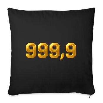 Fine gold 999.9 - Sofa pillowcase 17,3'' x 17,3'' (45 x 45 cm) - black - Front
