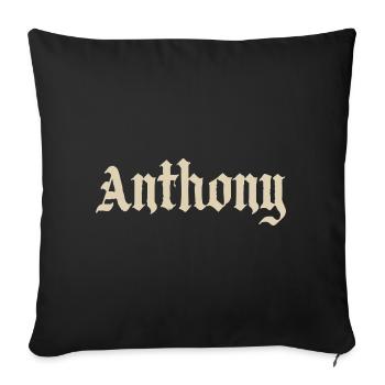 Anthony - Sofakissenbezug 45 x 45 cm - Schwarz - Vorne