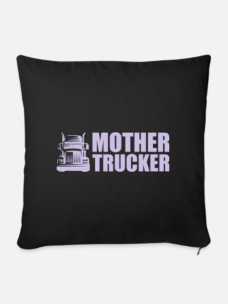 Mother Trucker - Sofakissenbezug 45 x 45 cm - Schwarz