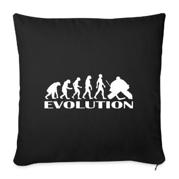 Evolution Eishockey Eishockeyspieler Geschenk idee - Sofakissenbezug 45 x 45 cm - Schwarz - Vorne