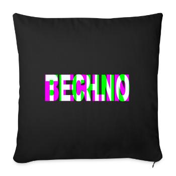 TECHNO BERLIN - Sofakissenbezug 45 x 45 cm - Schwarz - Vorne