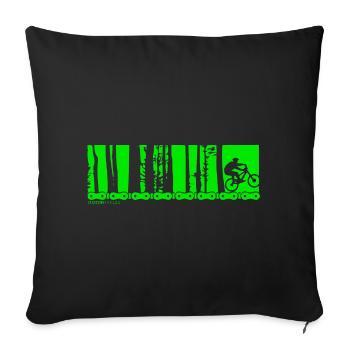 Forêt VTT VTT - Housse de coussin décorative 45 x 45 cm - noir - Devant