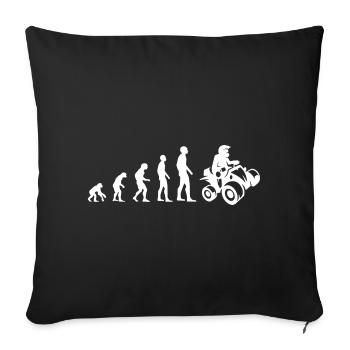 Quad Evolution Quad Rider ATV Retro Motocross - Sofa pillowcase 17,3'' x 17,3'' (45 x 45 cm) - black - Front