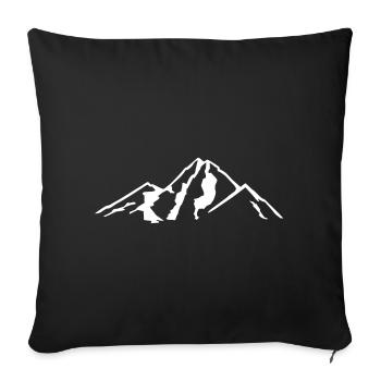 les montagnes - Housse de coussin décorative 45 x 45 cm - noir - Devant