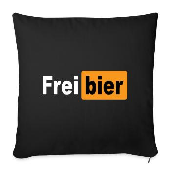 FREIBIER - Sofakissenbezug 45 x 45 cm - Schwarz - Vorne
