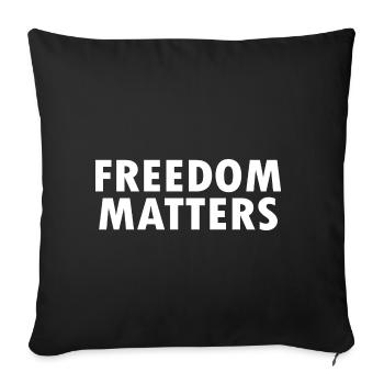 Freedom matters - Sofa pillowcase 17,3'' x 17,3'' (45 x 45 cm) - black - Front