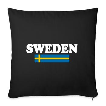 Schweden - Sofa pillowcase 17,3'' x 17,3'' (45 x 45 cm) - black - Front