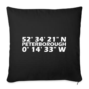 Peterborough Coordinates - Sofa pillowcase 17,3'' x 17,3'' (45 x 45 cm) - black - Front