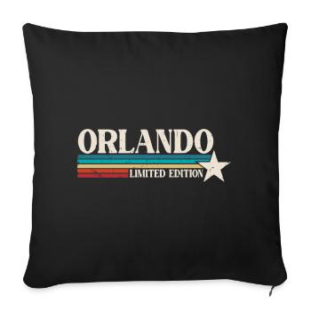 Orlando Floride - Housse de coussin décorative 45 x 45 cm - noir - Devant