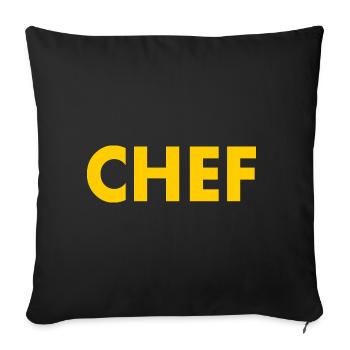 Chef - Sofakissenbezug 45 x 45 cm - Schwarz - Vorne