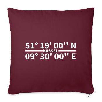Kassel coordinates - Sofa pillowcase 17,3'' x 17,3'' (45 x 45 cm) - burgundy - Front