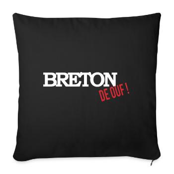 Breton de ouf - Housse de coussin décorative 45 x 45 cm - noir - Devant