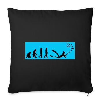 Pêche sous-marine Pêche sous-marine Pêche au harpon - Housse de coussin décorative 45 x 45 cm - noir - Devant