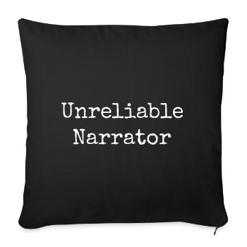 Scénariste - Narrateur peu fiable I - Housse de coussin décorative 45 x 45 cm - noir - Devant
