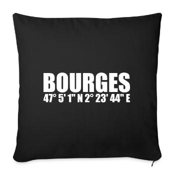 Bourges coordinates - Sofa pillowcase 17,3'' x 17,3'' (45 x 45 cm) - black - Front