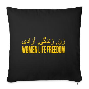 Women life freedom iran - Sofa pillowcase 17,3'' x 17,3'' (45 x 45 cm) - black - Front