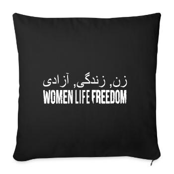 Women life freedom iran - Sofa pillowcase 17,3'' x 17,3'' (45 x 45 cm) - black - Front
