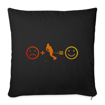 Salibandy Women's Floorball Hockey Innebandy - Sofa pillowcase 17,3'' x 17,3'' (45 x 45 cm) - black - Front
