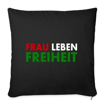 La liberté de vie des femmes - Housse de coussin décorative 45 x 45 cm - noir - Devant