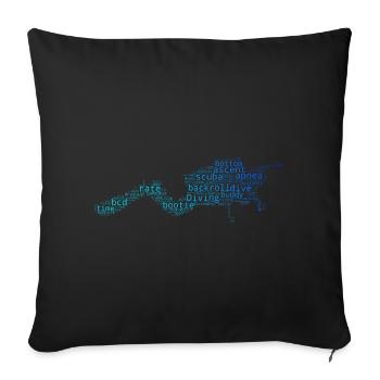 Plongée sous-marine Tauchen Free Dive Tauchen - Housse de coussin décorative 45 x 45 cm - noir - Devant