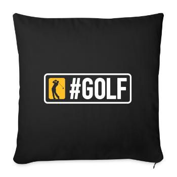 #GOLF - Sofa pillowcase 17,3'' x 17,3'' (45 x 45 cm) - black - Front