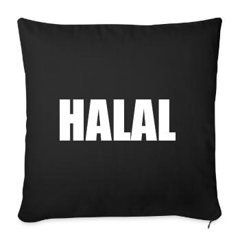 Halal - Housse de coussin décorative 45 x 45 cm - noir - Devant