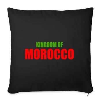 Kingdom of morocco maroc - Housse de coussin décorative 45 x 45 cm - noir - Devant