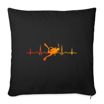 Plongée Femmes Plongée sous-marine Plongée Hommes - Housse de coussin décorative 45 x 45 cm - noir - Devant