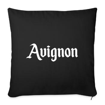 AVIGNON France Frankreich - Sofakissenbezug 45 x 45 cm - Schwarz - Vorne