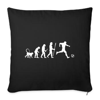 Évolution du football - Housse de coussin décorative 45 x 45 cm - noir - Devant
