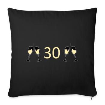 30th Birthday 30th Anniversary - Sofa pillowcase 17,3'' x 17,3'' (45 x 45 cm) - black - Front