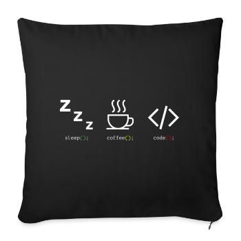 Code Coffee Sleep Trio - Sofa pillowcase 17,3'' x 17,3'' (45 x 45 cm) - black - Front