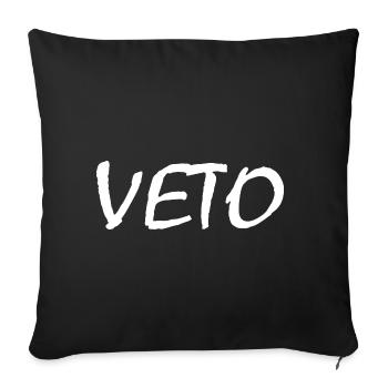 Veto - Housse de coussin décorative 45 x 45 cm - noir - Devant