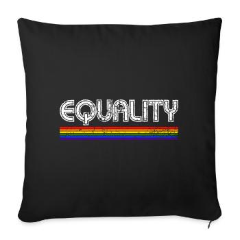 Love Is Love Pride Colors Of Rainbow Equality - Sofa pillowcase 17,3'' x 17,3'' (45 x 45 cm) - black - Front