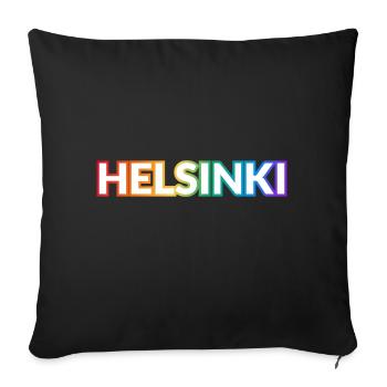 Helsinki Gay Pride Finnland LGBTQ - Sofakissenbezug 45 x 45 cm - Schwarz - Vorne
