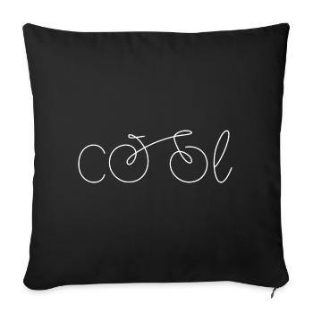 Bike Cool - Housse de coussin décorative 45 x 45 cm - noir - Devant
