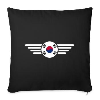 I Love South Korea, Elegance Style Design T-Shirt - Sofa pillowcase 17,3'' x 17,3'' (45 x 45 cm) - black - Front