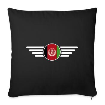 I Love Afghanistan, Elegance Style Design T-Shirt - Sofa pillowcase 17,3'' x 17,3'' (45 x 45 cm) - black - Front