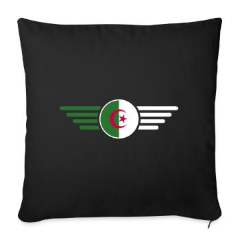I Love Algeria, Elegance Style Design T-Shirt - Sofa pillowcase 17,3'' x 17,3'' (45 x 45 cm) - black - Front