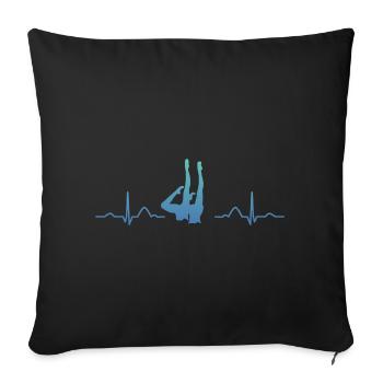 Natation artistique par équipe de natation synchronisée - Housse de coussin décorative 45 x 45 cm - noir - Devant