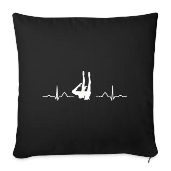 Synchronschwimmen Team Artistic Swim - Sofakissenbezug 45 x 45 cm - Schwarz - Vorne