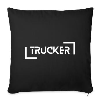 Trucker - Sofa pillowcase 17,3'' x 17,3'' (45 x 45 cm) - black - Front